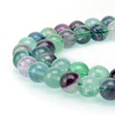 fluorite smooth round beads