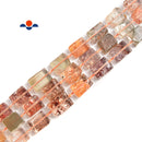 Natural Phantom Quartz Graduated Rectangle Beads 9-13 x 14-18mm 15.5'' Strand