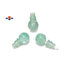 green fluorite guru beads three holes t beads