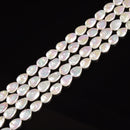White Fresh Water Pearl Teardrop Shape Beads Size 9-10mm x12-14mm 15.5'' Strand