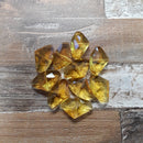 glass faceted irregular shape beads