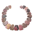 rhodonite graduated irregular trapezoid beads