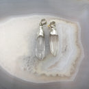 clear crystal quartz with copper base and silver plating