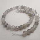 cloudy quartz big faceted round beads