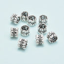 925 Sterling Silver Large Hole Beads Size 5x6mm Sold 6Pcs Per Bag
