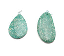 Green Amazonite Pendant Teardrop or Irregular Shape Size 50-60mm
