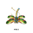Cloisonne Christmas Tree Ornament Wiggling Dragonfly Decoration 3.5" Inches Long
