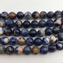 orange sodalite smooth round beads