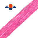 fuchsia pink dyed jade smooth round beads