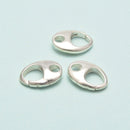 925 Sterling Silver Fish Clasp Size 9x12mm 3Pcs Per Bag