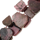 rhodonite graduated irregular trapezoid beads