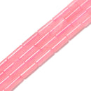 Natural Rose Quartz Cylinder Tube Beads Size 4x13mm 15.5'' Strand