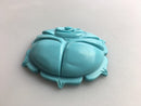 blue magnesite hand carved rose pendant