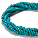 Blue Geen Turquoise Smooth Rondelle Beads Size 3x6mm 5x8mm 15.5'' Strand