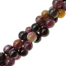 dark multi color tourmaline smooth round