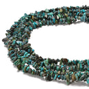 Natural Blue Green Turquoise Nugget Chips Beads Size 5-8mm 34'' Strand
