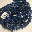 natural blue kyanite irregular pebble nugget chips beads