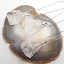 clear quartz perfume bottle pendant necklace small and large