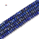High Grade Natural Lapis Smooth Rondelle Beads Size 4x6mm 5x8mm 6x10mm 15.5''Str