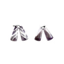 natural amethyst pendant earrings trapezoid shape 