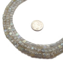 Labradorite Faceted Square Dice Cube Beads 4.5mm 15.5" Strand