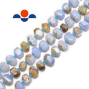blue lace agate faceted nugget chunk beads