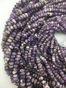 teeth amethyst faceted rondelle beads