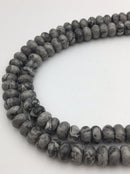 map jasper smooth rondelle beads