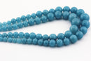 blue sponge quartz graduated smooth round beads