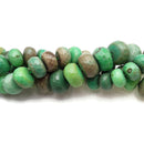 Natural Chrysoprase Faceted Rondelle Beads 8x12mm 8x14mm 10x16mm 15.5" Strand