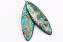 blue sea sediment jasper pendant oval