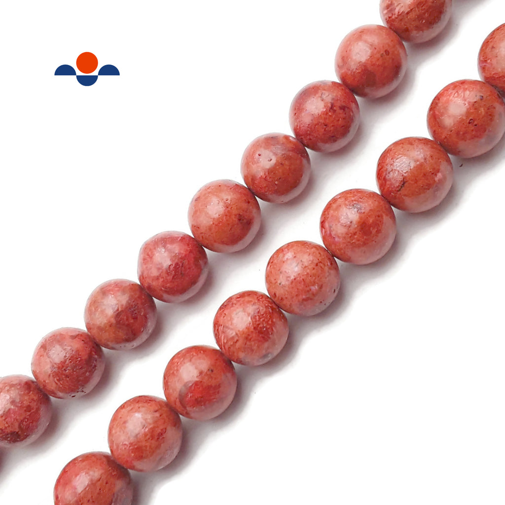 2024 Natural Sponge Coral Tube Smooth Gemstone 18 INCH Strand Beads - Genuine Gemstone Beads - Semi Precious Wholesale Jewelry