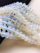 opalite smooth rondelle beads