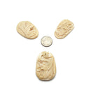 White Bamboo Coral Hand Carved Dragon Pendant Approx 25x35mm Sold Per Piece
