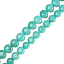 Blue Green Turquoise Smooth Round Coin Beads Size 12mm 14mm 15.5'' Strand