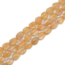 Citrine Matte Flat Irregular Teardrop Beads Size Approx 15x20mm 15.5" Strand