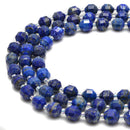 Lapis Lazuli Prism Cut Double Point Faceted Beads Size 8x9mm 15.5'' Strand