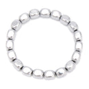 Silver Plated Hematite Nugget Chunk Bracelet Beads Size 8x10mm 7.5'' Length