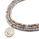 sea blue aqua terra jasper Heishi Rondelle Discs beads