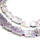 natural amethyst slice irregular beads