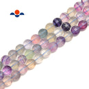 Multi Color Fluorite Hard Cut Faceted Coin Beads Size 10mm 15.5'' Per Strand