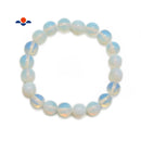 opalite smooth round elastic bracelet