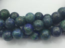 large hole chrysocolla smooth round beads