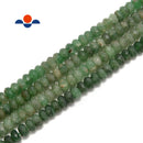 Green Strawberry Quartz Faceted Rondelle Beads Size 6x9mm 15.5'' per Strand