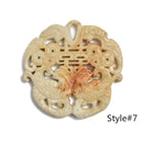 Multi-Brown Jade Hand Carved Pendant Size 60-65mm Eight Styles Sold by Piece