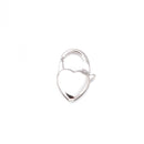 304 Stainless Steel Heart Shape Clasp Size 16mm 1 Piece per Bag