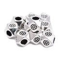 925 Sterling Silver Octagon Spacer Beads Size 6mm Sold 3Pcs Per Bag