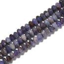 Genuine Tanzanite Faceted Rondelle Beads Size 3x5mm - 5x8mm 15.5'' Strand