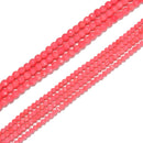 Pink Bamboo Coral Faceted Round Beads Size 2mm 3mm 4mm 15.5'' Strand