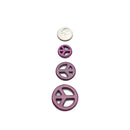 Purple Howlite Turquoise Peace Sign Coin Disc Beads 15mm 20mm 25mm 15.5" Strand